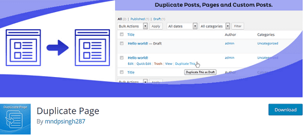 Duplicate page